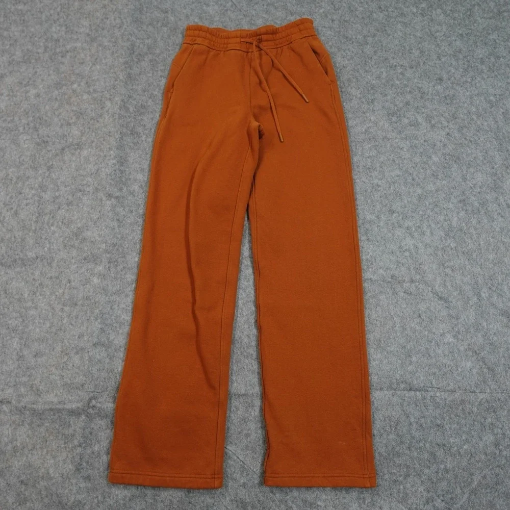 Lululemon Pants Womens 4 Butternut Brown Orange Loungeful Straight Leg Sweat